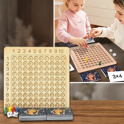 Ξύλινο επιτραπέζιο παιχνίδι πολλαπλασιασμού | FUNMATH